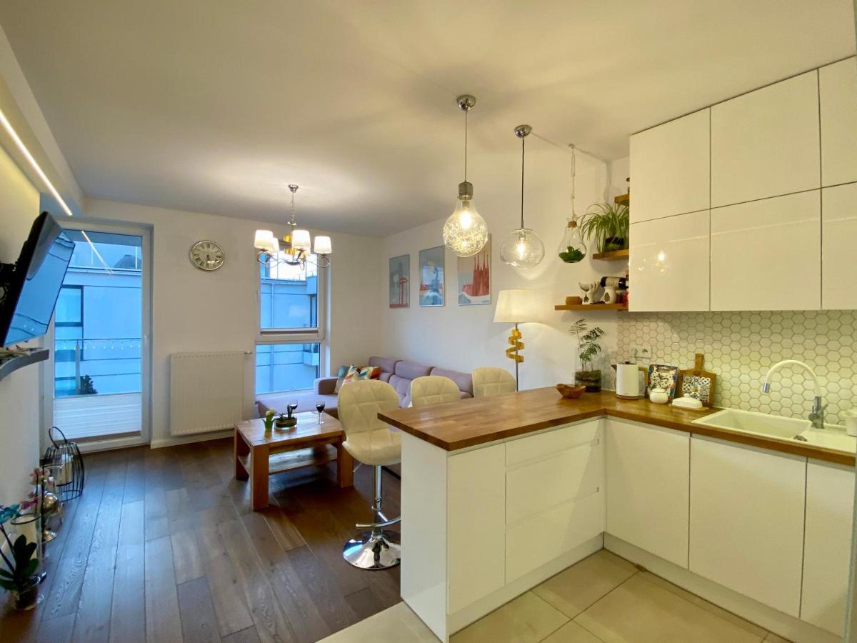White And Bright With Riverside View And Parking Apartament Kraków