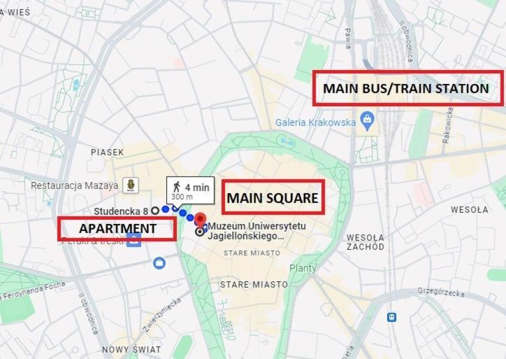Studencka Street, Next To Planty Park Apartment Krakow
