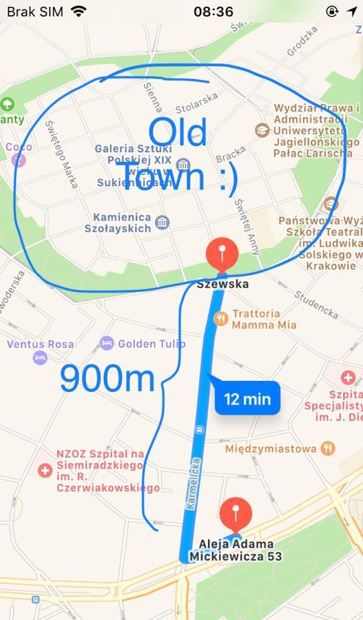 Apartment Cozy & Big In Old Town Krakau