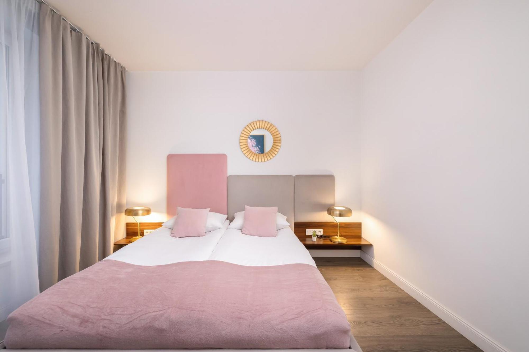 Blue And With Bright Pink Bedroom In By Renters
