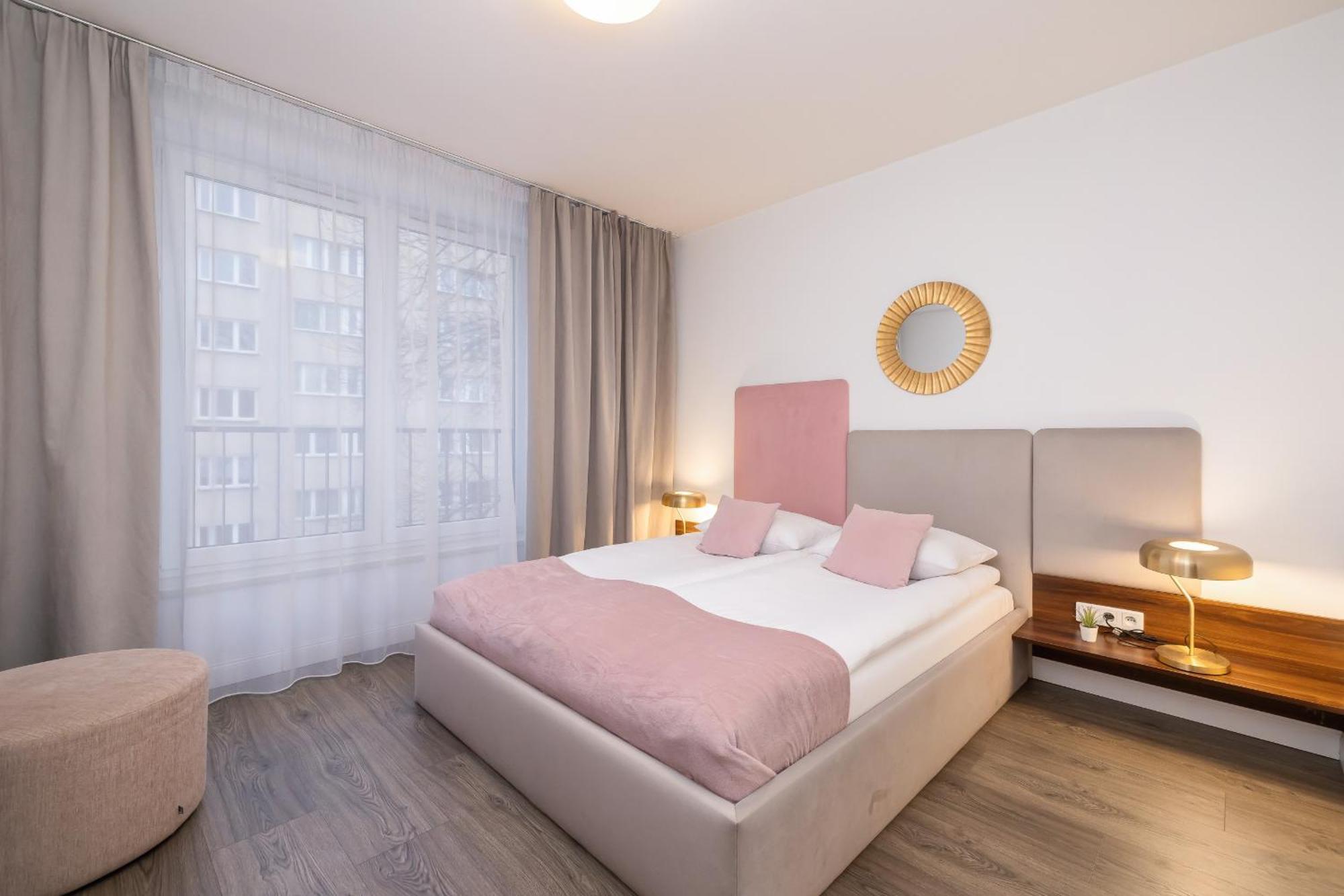 Blue And With Bright Pink Bedroom In By Renters *