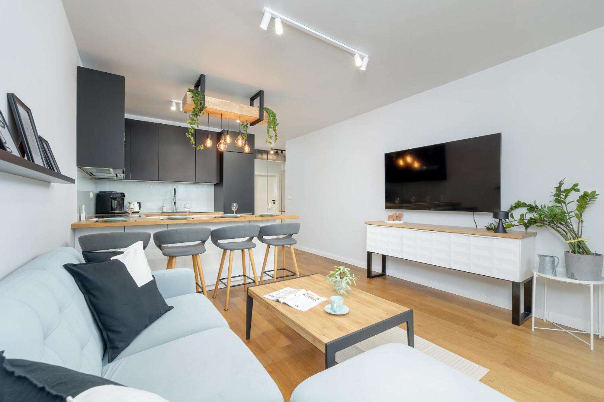 Apartment Slusarska Modern With Balcony & Parking Cracow Zablocie By Renters Prestige Krakow