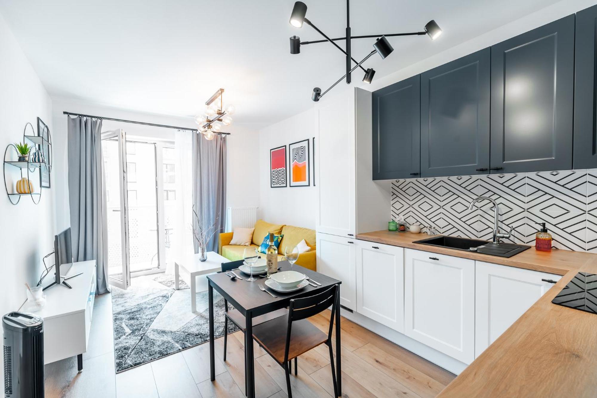 Apartament Bagry - Parking, Balcony, Workspace - By Rentujemy
