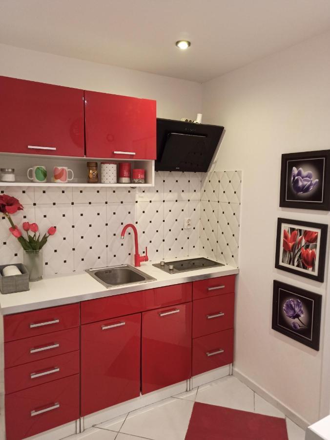 Red&white Lower Ground Floor Apartment